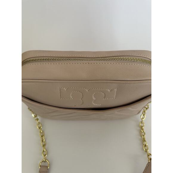 Tory Burch Alexa Stitch Shell Pink Camera Leather Cross Body Shoulder Bag - Picture 6 of 10